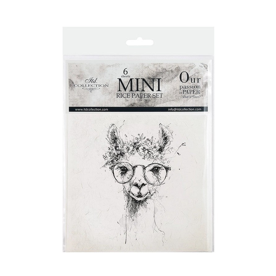 ITD Collection 'Crazy Animals' Mini Rice Paper Set — RSM254