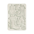 Stamperia Whispering Woods — Boots & Pumpkin House A5 Silicon Mould | Whimsical Woodland Homes