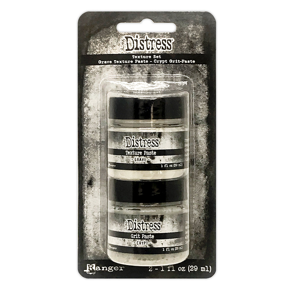 Tim Holtz Distress Texture Set — Grave Texture Paste & Crypt Grit Paste | Limited Edition