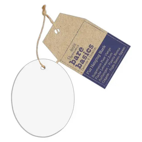 Flat hanging blank - Clear acrylic Oval.