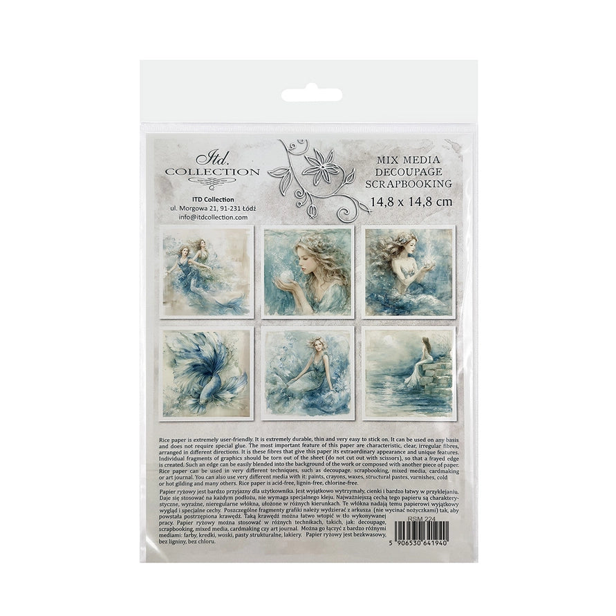 ITD Collection Four Elements Water Decoupage Rice Paper Set – 6 Designs (RSM224)