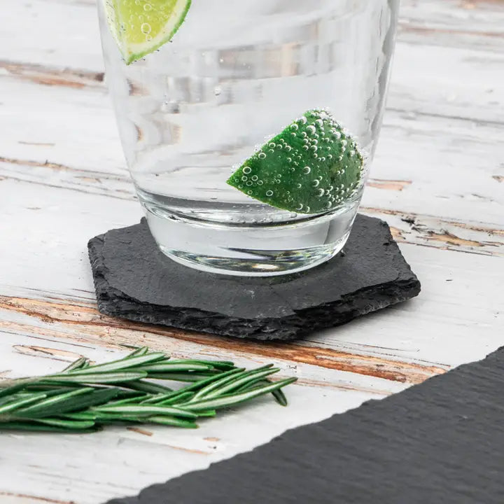 Argon Tableware Hexagon Natural slate drinks coaster.