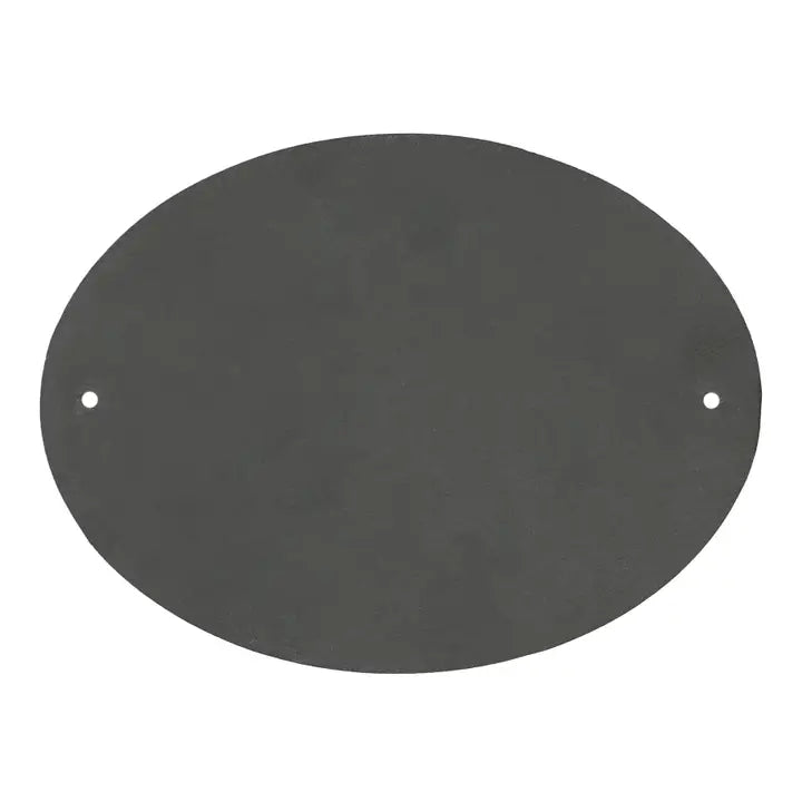Linea oval blank slate house sign - 20cm x 15cm.