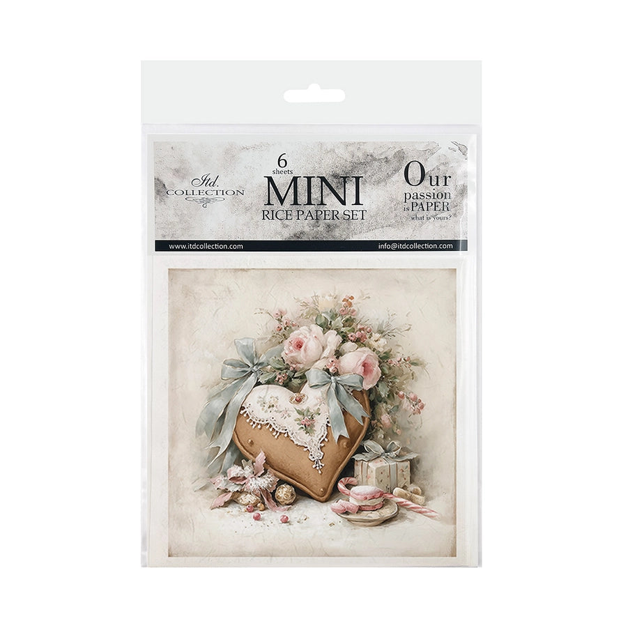 ITD Collection Winter Rose Botanical Decoupage Rice Paper Set – 6 Designs (RSM303)