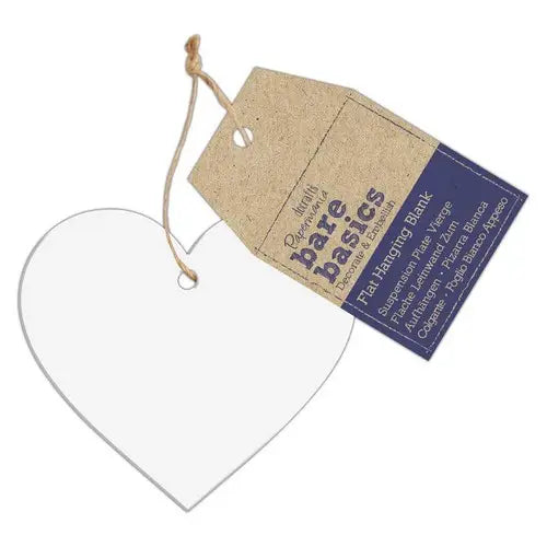 Flat Hanging Blank - Clear Acrylic Heart.