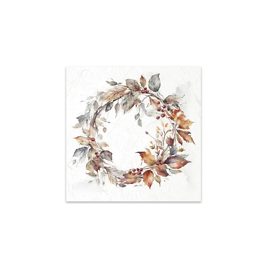 ITD Collection Autumn Wreaths Decoupage Rice Paper Set – 6 Designs (RSM152)